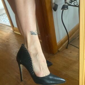 Paulene Jessica Simpson heels black studded grommets